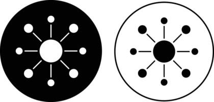 Network icon. Connection icons. Hub network sign. Digital technology. global connect. events and social network symbols vector