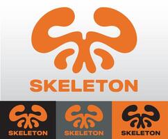 Unique skull design for use in business branding and logo creation. vector