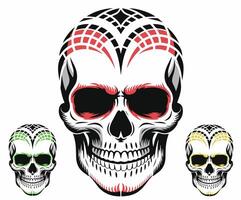 A bold skull design with shapes and easy customizable. vector