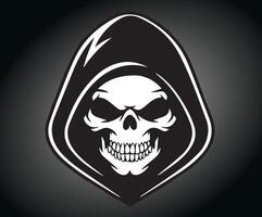 A skull face icon using a minimalist approach. vector
