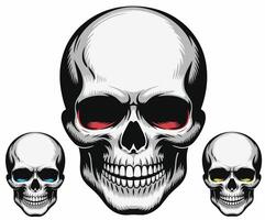 A compelling skull design drawn for illustration and concept development. vector