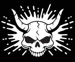 A skull face icon designed for digital and print use. vector