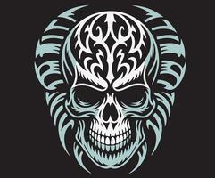 A versatile skull concept with multiple shapes blended into the design. vector