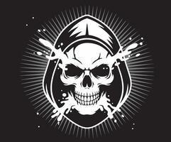 A basic skull face symbol designed with simplicity. vector
