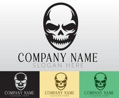 A brand identity graphic built around a creative skull design and a customizable design. vector
