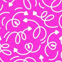 Seamless pattern of rounded arrows with hearts on the tips on a pink background vector