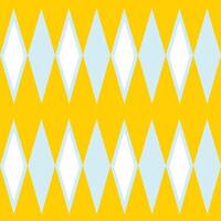 Seamless pattern of blue rhombuses in geometric order on a yellow background for Father's day vector