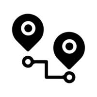 Route Icon. Illustration of Travel Route From One Point To The Next Location Point. Location Point Symbol. vector
