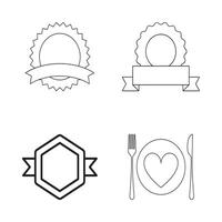 Vintage label set with badges vector