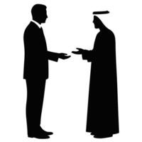 Multicultural Business Dialogue Between Two Men vector