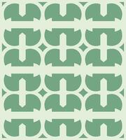 Seamless geometric pattern with abstract shapes in sage green tones vector