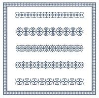 Decorative ornamental borders and frame isolated on white background vector