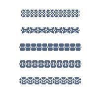 Set of decorative border patterns isolated on white background vector