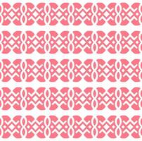 Seamless geometric pattern with pink shapes isolated on white background vector