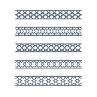Set of five decorative borders isolated on white background vector