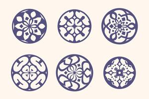 Seamless pattern of floral mandala isolated on white background vector