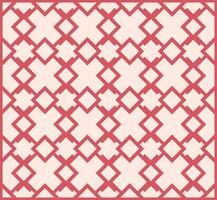 Geometric seamless pattern with squares and crosses in rose color vector