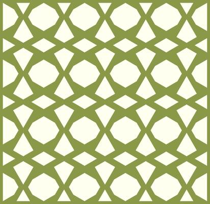 Geometric olive green and white seamless pattern background design