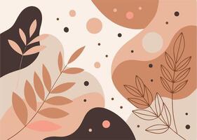 Abstract modern natural background with shapes drawing art vector