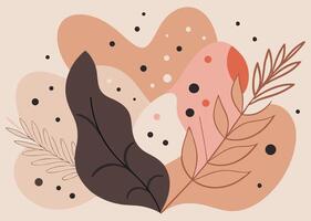 abstract background with floral minimalist design vector