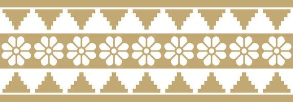 endless Assyrian gold ornament. Seamless border, Mesopatamia frame. Pattern of the ancient East vector