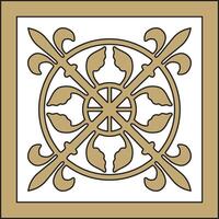 gold and black ancient Roman ornament elements. Classic European part of patterns vector