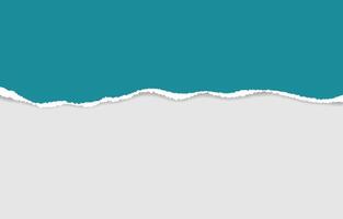 Realistic paper tear design featuring teal and light gray layers with irregular torn edges, minimal style and depth for banners, headers, or creative templates. vector