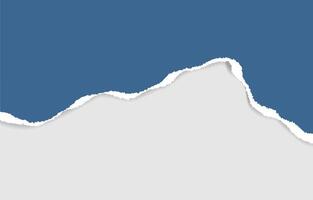 Torn paper edge with jagged white rip separating dark blue and light gray layers, modern design with shadow depth, isolated on a clean background, perfect for layouts or announcements. vector