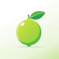Group of limes with simple shading, bright green tones, and minimal leaves, arranged in a cheerful digital composition on clean background. vector