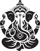 Ganesh Visarjan Silhouette art vector