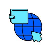Icon a web wallet, isolated against a clean background vector