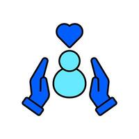 Icon a caring, isolated against a clean background vector