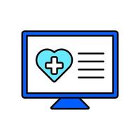 Icon a health monitoring, isolated against a clean background vector