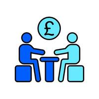 Icon a business meeting, isolated against a clean background vector