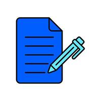 Icon a write, isolated against a clean background. vector