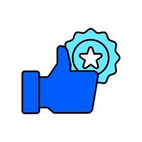 Icon a credibility, isolated against a clean background vector