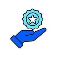 Icon a trusted, isolated against a clean background vector