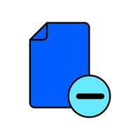 Icon a remove file, isolated against a clean background. vector