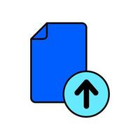 Icon a upload file, isolated against a clean background. vector