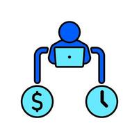 Icon a self employed, isolated against a clean background. vector