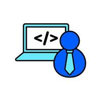 Icon a web developer vector
