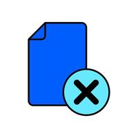 Icon a delete file vector