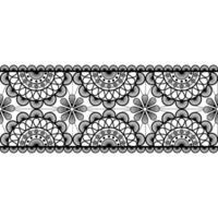 lace border with flower on transparent background,elements for decoration vector