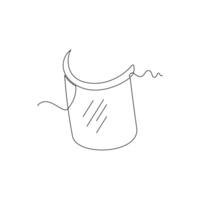 one line art Clear Visor illustration. line art, one continuous line, simple, hand drawn and sketch style. for icons, symbols, signs or logos vector