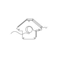 one line art Welding Magnet illustration. line art, one continuous line, simple, hand drawn and sketch style. for icons, symbols, signs or logos vector