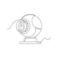 one line art Webcam illustration. line art, one continuous line, simple, hand drawn and sketch style. for icons, symbols, signs or logos vector