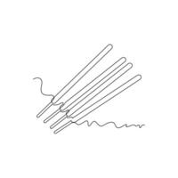 one line art Electrodes illustration. line art, one continuous line, simple, hand drawn and sketch style. for icons, symbols, signs or logos vector