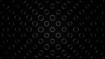 Dark Black Ring Pattern with Seamless Abstract Motion in Minimal Loop Animation video