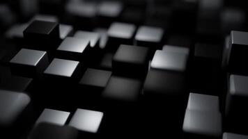Black and Grey Cubes Moving Smoothly in Modern Abstract Seamless Loop Animation video