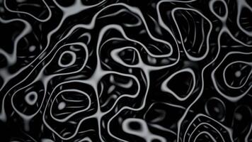 Preto e branco ondulado linhas comovente suavemente dentro mínimo abstrato ciclo animação video